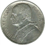 5 Lire - Pivs XI Jubilee obverse image
