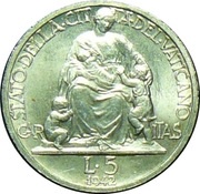 5 Lire - Pivs XII obverse image
