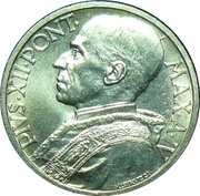 5 Lire - Pivs XII, Vatican City, 1942-1946 reverse image