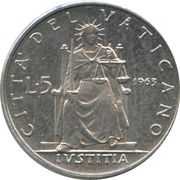 5 Lire - Pavlvs VI reverse image
