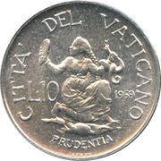 10 Lire - Ioannes XXIII, Vatican City, 1959-1962 reverse image