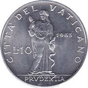 10 Lire - Pavlvs VI reverse image