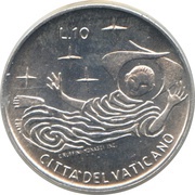 10 Lire - Pavlvs VI reverse image