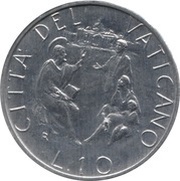 10 Lire - Ioannes Paulus II Teaching reverse image