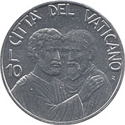 10 Lire - Ioannes Paulus II St. Peter and St. Paul reverse image