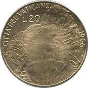 20 Lire - Pavlvs VI reverse image