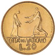 20 Lire - Pavlvs VI reverse image