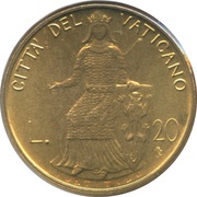 20 Lire - Ioannes Paulus II Strength reverse image