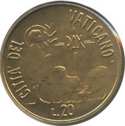 20 Lire - Ioannes Paulus II Shepherd reverse image