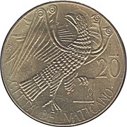 20 Lire - Ioannes Paulus II Evangelist John reverse image