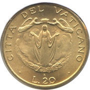 20 Lire - Ioannes Paulus II Assumption reverse image