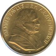 20 Lire - Ioannes Paulus II Integration Between Cultures obverse image
