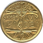 20 Lire - Ioannes Paulus II Symbolum Fidei reverse image