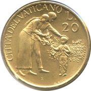 20 Lire - Ioannes Paulus II Peace Keeper reverse image