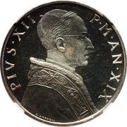 50 Lire - Pius XII Prova obverse image