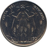 50 Lire - Pavlvs VI FAO, Vatican City, 1968 reverse image