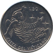 50 Lire - Pavlvs VI, Vatican City, 1969 reverse image