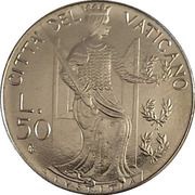 50 Lire - Ioannes Paulus II Justice reverse image