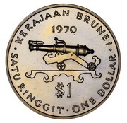 1 Ringgit / Dollar - Hassanal Bolkiah 1st portrait reverse image