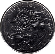 50 Lire - Ioannes Paulus II Evangelist Mark reverse image