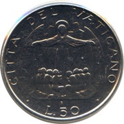 50 Lire - Ioannes Paulus II Refuge of Sinners reverse image