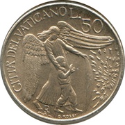 50 Lire - Ioannes Paulus II Guardian Angel reverse image