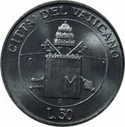 50 Lire - Ioannes Paulus II World Peace Day reverse image