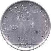 100 Lire - Ioannes XXIII, Vatican City, 1959-1962 reverse image