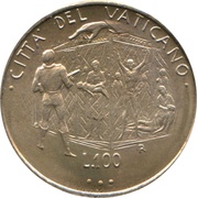 100 Lire - Ioannes Paulus II Inviolability of Human Life reverse image