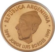 5 Pesos Jorge Luis Borges obverse image