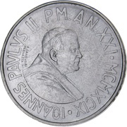 100 Lire - Ioannes Pavlvs II The Right to Peace obverse image
