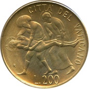 200 Lire - Ioannes Paulus II Burying The Dead reverse image