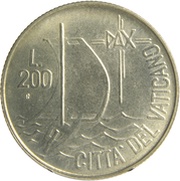 200 Lire - Ioannes Paulus II Shipping reverse image