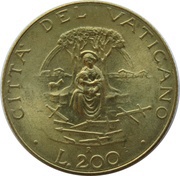 200 Lire - Ioannes Paulus II Queen of Peace reverse image