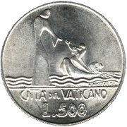 500 Lire - Pavlvs VI, Vatican City, 1978 reverse image