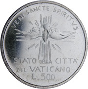 500 Lire - Sede Vacante September reverse image
