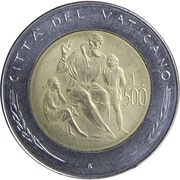 500 Lire - Ioannes Paulus II Seniority reverse image