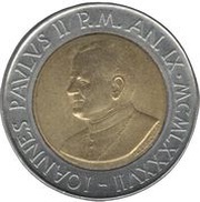 500 Lire - Ioannes Paulus II Savior's Mother obverse image