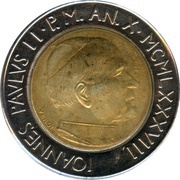500 Lire - Ioannes Paulus II The Trinity obverse image