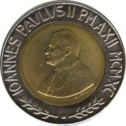 500 Lire - Ioannes Paulus II East Europe Evangelization obverse image