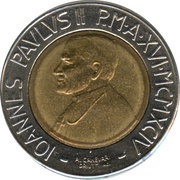 500 Lire - Ioannes Paulus II Racism and Solidarity obverse image
