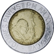 500 Lire - Ioannes Paulus II Sharing obverse image