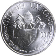 1000 Lire - Ioannes Paulus II Familiaris Consortio, Vatican City, 1982 reverse image