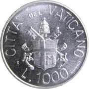 1000 Lire - Ioannes Paulus II Genesis obverse image