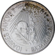 1000 Lire - Ioannes Paulus II Jesus gives Peace obverse image