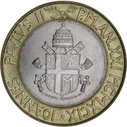 1000 Lire - Ioannes Pavlvs II Crucifixion obverse image