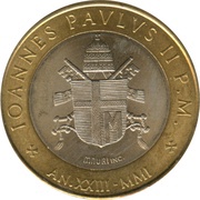 1000 Lire - Ioannes Paulus II John Paul II obverse image