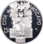 5000 Lire - Ioannes Pavlvs II Easter Sunday, Vatican City, 2001 reverse image