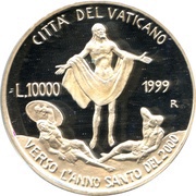 10 000 Lire - Ioannes Paulus II - Resurrection reverse image