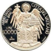 10 000 Lire - Ioannes Paulus II Rome, Vatican City, 2000 reverse image